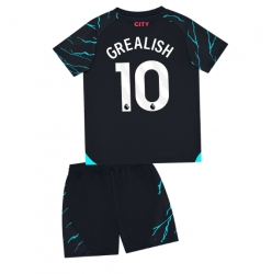 Strój piłkarski Manchester City Jack Grealish #10 Koszulka Trzeciej dziecięce 2023-24 Krótki Rękaw (+ Krótkie spodenki)