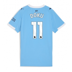 Strój piłkarski Manchester City Jeremy Doku #11 Koszulka Podstawowej damskie 2025-26 Krótki Rękaw