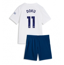 Strój piłkarski Manchester City Jeremy Doku #11 Koszulka Trzeciej dziecięce 2026-27 Krótki Rękaw (+ Krótkie spodenki)