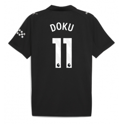 Strój piłkarski Manchester City Jeremy Doku #11 Koszulka Wyjazdowej 2025-26 Krótki Rękaw
