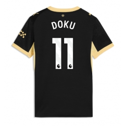 Strój piłkarski Manchester City Jeremy Doku #11 Koszulka Wyjazdowej damskie 2026-27 Krótki Rękaw