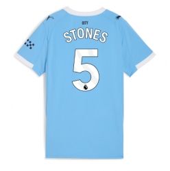 Strój piłkarski Manchester City John Stones #5 Koszulka Podstawowej damskie 2025-26 Krótki Rękaw