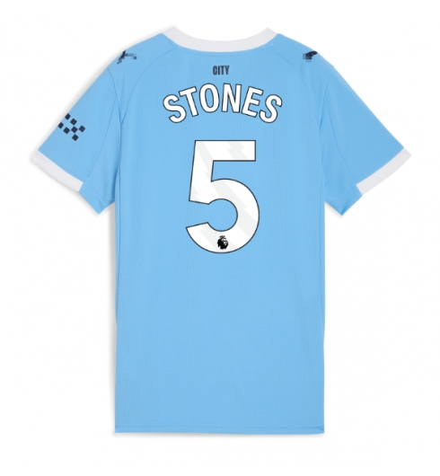 Strój piłkarski Manchester City John Stones #5 Koszulka Podstawowej damskie 2025-26 Krótki Rękaw Strój piłkarski Manchester City John Stones #5 Koszulka Podstawowej damskie 2025-26 Krótki Rękaw