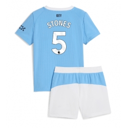 Strój piłkarski Manchester City John Stones #5 Koszulka Podstawowej dziecięce 2025-26 Krótki Rękaw (+ Krótkie spodenki)