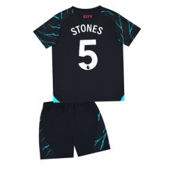Strój piłkarski Manchester City John Stones #5 Koszulka Trzeciej dziecięce 2023-24 Krótki Rękaw (+ Krótkie spodenki)