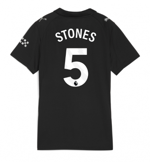 Strój piłkarski Manchester City John Stones #5 Koszulka Wyjazdowej damskie 2025-26 Krótki Rękaw Strój piłkarski Manchester City John Stones #5 Koszulka Wyjazdowej damskie 2025-26 Krótki Rękaw