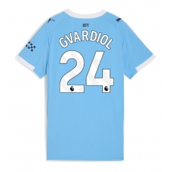 Strój piłkarski Manchester City Josko Gvardiol #24 Koszulka Podstawowej damskie 2025-26 Krótki Rękaw