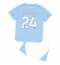 Strój piłkarski Manchester City Josko Gvardiol #24 Koszulka Podstawowej dziecięce 2023-24 Krótki Rękaw (+ Krótkie spodenki)