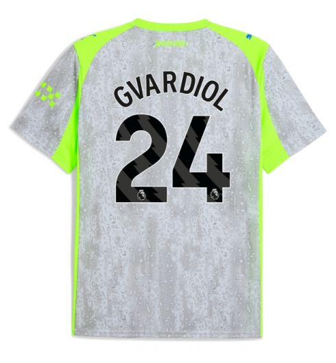 Strój piłkarski Manchester City Josko Gvardiol #24 Koszulka Trzeciej 2025-26 Krótki Rękaw Strój piłkarski Manchester City Josko Gvardiol #24 Koszulka Trzeciej 2025-26 Krótki Rękaw