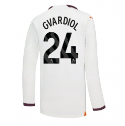 Strój piłkarski Manchester City Josko Gvardiol #24 Koszulka Wyjazdowej 2023-24 Długi Rękaw