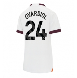 Strój piłkarski Manchester City Josko Gvardiol #24 Koszulka Wyjazdowej damskie 2023-24 Krótki Rękaw
