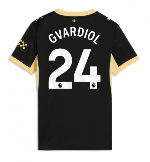 Strój piłkarski Manchester City Josko Gvardiol #24 Koszulka Wyjazdowej damskie 2026-27 Krótki Rękaw Strój piłkarski Manchester City Josko Gvardiol #24 Koszulka Wyjazdowej damskie 2026-27 Krótki Rękaw
