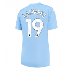 Strój piłkarski Manchester City Julian Alvarez #19 Koszulka Podstawowej damskie 2023-24 Krótki Rękaw