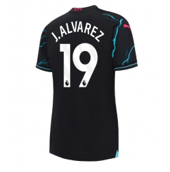 Strój piłkarski Manchester City Julian Alvarez #19 Koszulka Trzeciej damskie 2023-24 Krótki Rękaw