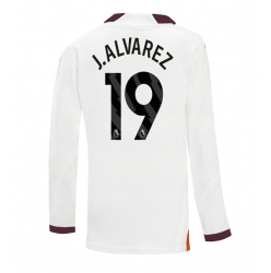 Strój piłkarski Manchester City Julian Alvarez #19 Koszulka Wyjazdowej 2023-24 Długi Rękaw