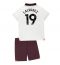 Strój piłkarski Manchester City Julian Alvarez #19 Koszulka Wyjazdowej dziecięce 2023-24 Krótki Rękaw (+ Krótkie spodenki)