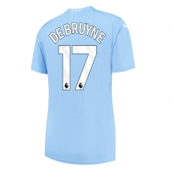 Strój piłkarski Manchester City Kevin De Bruyne #17 Koszulka Podstawowej damskie 2023-24 Krótki Rękaw