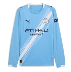 Strój piłkarski Manchester City Koszulka Podstawowej 2025-26 Długi Rękaw