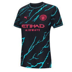 Strój piłkarski Manchester City Koszulka Trzeciej damskie 2023-24 Krótki Rękaw