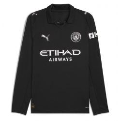 Strój piłkarski Manchester City Koszulka Wyjazdowej 2025-26 Długi Rękaw
