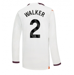 Strój piłkarski Manchester City Kyle Walker #2 Koszulka Wyjazdowej 2023-24 Długi Rękaw