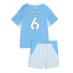 Strój piłkarski Manchester City Marc Guehi #6 Koszulka Podstawowej dziecięce 2026-27 Krótki Rękaw (+ Krótkie spodenki)