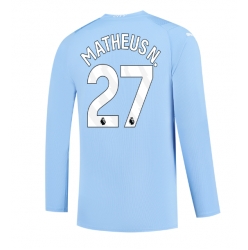 Strój piłkarski Manchester City Matheus Nunes #27 Koszulka Podstawowej 2023-24 Długi Rękaw
