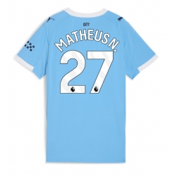 Strój piłkarski Manchester City Matheus Nunes #27 Koszulka Podstawowej damskie 2025-26 Krótki Rękaw