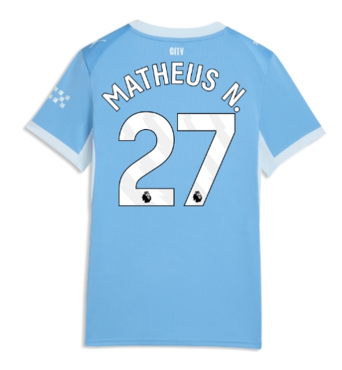 Strój piłkarski Manchester City Matheus Nunes #27 Koszulka Podstawowej damskie 2026-27 Krótki Rękaw Strój piłkarski Manchester City Matheus Nunes #27 Koszulka Podstawowej damskie 2026-27 Krótki Rękaw