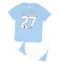 Strój piłkarski Manchester City Matheus Nunes #27 Koszulka Podstawowej dziecięce 2023-24 Krótki Rękaw (+ Krótkie spodenki)
