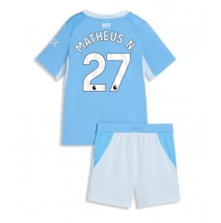 Strój piłkarski Manchester City Matheus Nunes #27 Koszulka Podstawowej dziecięce 2026-27 Krótki Rękaw (+ Krótkie spodenki)