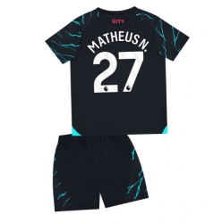 Strój piłkarski Manchester City Matheus Nunes #27 Koszulka Trzeciej dziecięce 2023-24 Krótki Rękaw (+ Krótkie spodenki)