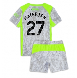 Strój piłkarski Manchester City Matheus Nunes #27 Koszulka Trzeciej dziecięce 2025-26 Krótki Rękaw (+ Krótkie spodenki)