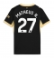 Strój piłkarski Manchester City Matheus Nunes #27 Koszulka Wyjazdowej damskie 2026-27 Krótki Rękaw Strój piłkarski Manchester City Matheus Nunes #27 Koszulka Wyjazdowej damskie 2026-27 Krótki Rękaw