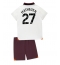 Strój piłkarski Manchester City Matheus Nunes #27 Koszulka Wyjazdowej dziecięce 2023-24 Krótki Rękaw (+ Krótkie spodenki)