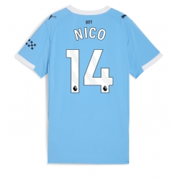Strój piłkarski Manchester City Nico Gonzalez #14 Koszulka Podstawowej damskie 2025-26 Krótki Rękaw