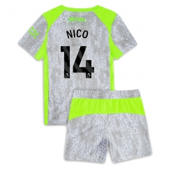 Strój piłkarski Manchester City Nico Gonzalez #14 Koszulka Trzeciej dziecięce 2025-26 Krótki Rękaw (+ Krótkie spodenki)