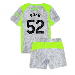 Strój piłkarski Manchester City Oscar Bobb #52 Koszulka Trzeciej dziecięce 2025-26 Krótki Rękaw (+ Krótkie spodenki)