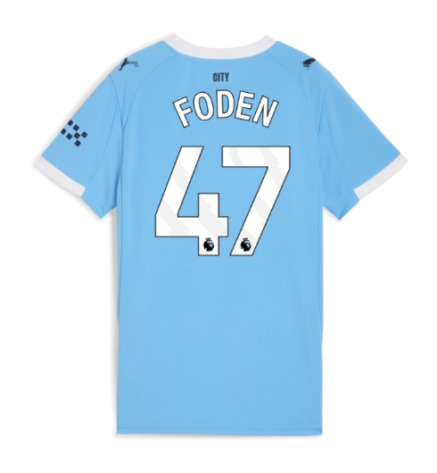 Strój piłkarski Manchester City Phil Foden #47 Koszulka Podstawowej damskie 2025-26 Krótki Rękaw Strój piłkarski Manchester City Phil Foden #47 Koszulka Podstawowej damskie 2025-26 Krótki Rękaw