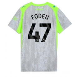 Strój piłkarski Manchester City Phil Foden #47 Koszulka Trzeciej damskie 2025-26 Krótki Rękaw