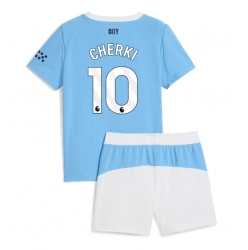 Strój piłkarski Manchester City Rayan Cherki #10 Koszulka Podstawowej dziecięce 2025-26 Krótki Rękaw (+ Krótkie spodenki)