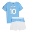 Strój piłkarski Manchester City Rayan Cherki #10 Koszulka Podstawowej dziecięce 2025-26 Krótki Rękaw (+ Krótkie spodenki)
