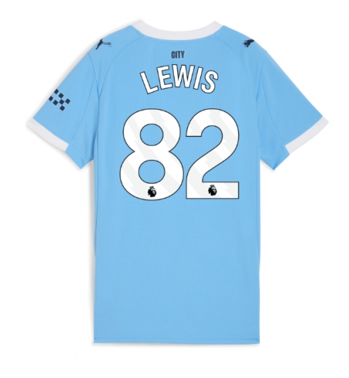 Strój piłkarski Manchester City Rico Lewis #82 Koszulka Podstawowej damskie 2025-26 Krótki Rękaw Strój piłkarski Manchester City Rico Lewis #82 Koszulka Podstawowej damskie 2025-26 Krótki Rękaw