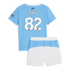 Strój piłkarski Manchester City Rico Lewis #82 Koszulka Podstawowej dziecięce 2025-26 Krótki Rękaw (+ Krótkie spodenki)