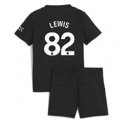 Strój piłkarski Manchester City Rico Lewis #82 Koszulka Wyjazdowej dziecięce 2025-26 Krótki Rękaw (+ Krótkie spodenki)