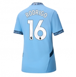 Strój piłkarski Manchester City Rodri Hernandez #16 Koszulka Podstawowej damskie 2024-25 Krótki Rękaw