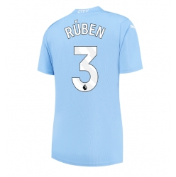Strój piłkarski Manchester City Ruben Dias #3 Koszulka Podstawowej damskie 2023-24 Krótki Rękaw