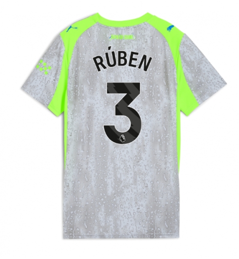 Strój piłkarski Manchester City Ruben Dias #3 Koszulka Trzeciej damskie 2025-26 Krótki Rękaw Strój piłkarski Manchester City Ruben Dias #3 Koszulka Trzeciej damskie 2025-26 Krótki Rękaw