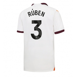 Strój piłkarski Manchester City Ruben Dias #3 Koszulka Wyjazdowej 2023-24 Krótki Rękaw