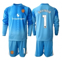Strój piłkarski Manchester United Altay Bayindir #1 Bramkarskie Koszulka Podstawowej dziecięce 2025-26 Długi Rękaw (+ Krótkie spodenki)
